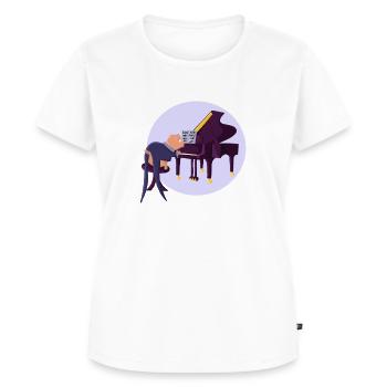 Piano à queue - T-shirt Premium bio Femme - blanc - Devant - AI Model Female 172 dark (172cm)