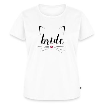 Kitty Cat Bride - Frauen Premium Bio T-Shirt - Weiß - Vorne - AI Model Female 172 dark (172cm)