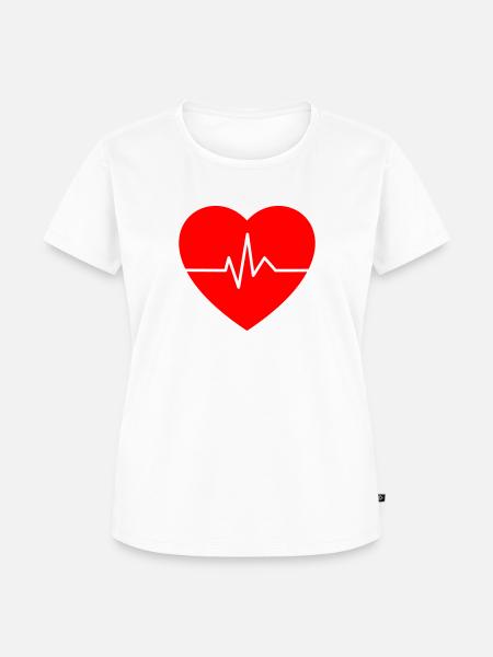 coeur - T-shirt Premium bio Femme - blanc