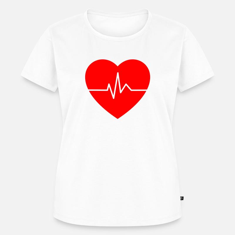 coeur - T-shirt Premium bio Femme - blanc