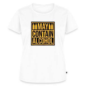 Le drapeau peut contenir de l’alcool - T-shirt Premium bio Femme - blanc - Devant - AI Model Female 172 dark (172cm)