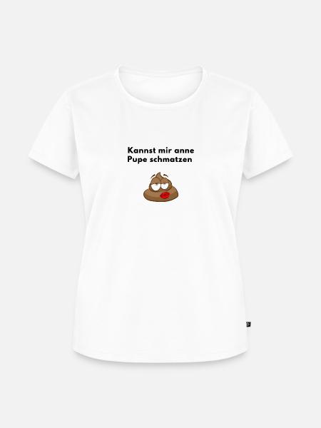 Pupe schmatzen - Frauen Premium Bio T-Shirt - Weiß