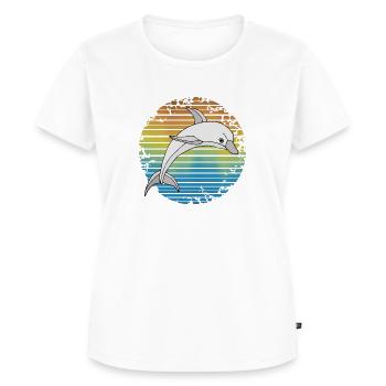 Dolphin - Women's Premium Organic T-shirt - white - Front - AI Model Female 172 dark (172cm)