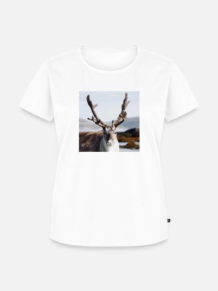 Wild Reindeer - Frauen Premium Bio T-Shirt - Weiß