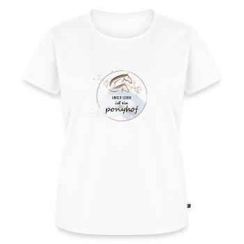 Ponyhof - Frauen Premium Bio T-Shirt - Weiß - Vorne - AI Model Female 172 dark (172cm)