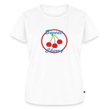 Sweet Cherry - Frauen Premium Bio T-Shirt - Weiß - Vorne - AI Model Female 172 dark (172cm)