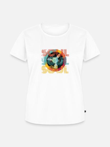 Soul Musik Retro - Frauen Premium Bio T-Shirt - Weiß