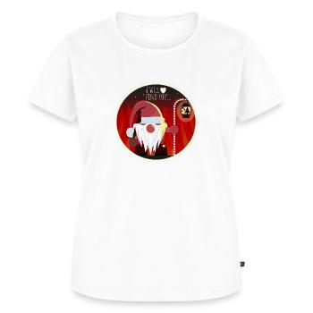 Gnome de Noël arrogant - T-shirt Premium bio Femme - blanc - Devant - AI Model Female 172 dark (172cm)