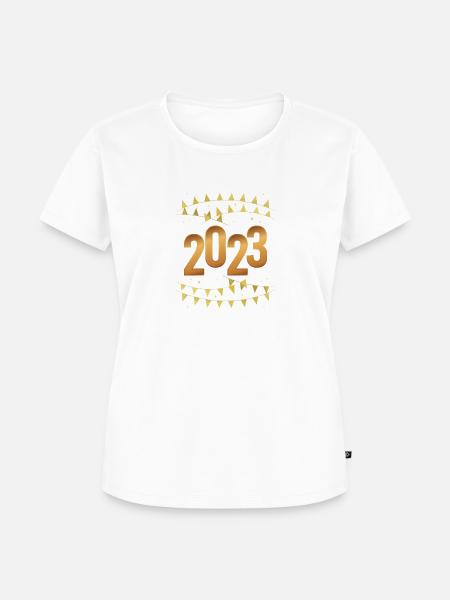2023 Neujahr - Frauen Premium Bio T-Shirt - Weiß