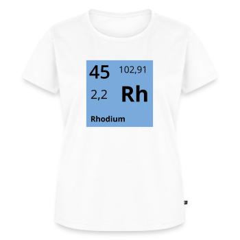 Rhodium - Frauen Premium Bio T-Shirt - Weiß - Vorne - AI Model Female 172 dark (172cm)