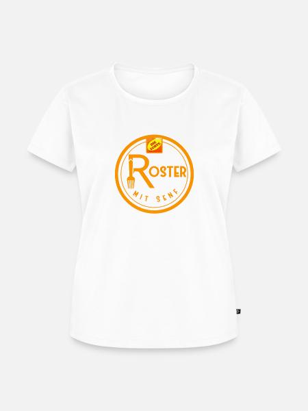 Roster mit Senf - Frauen Premium Bio T-Shirt - Weiß