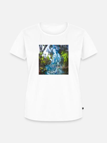 Deathless in Forest abstract - Frauen Premium Bio T-Shirt - Weiß