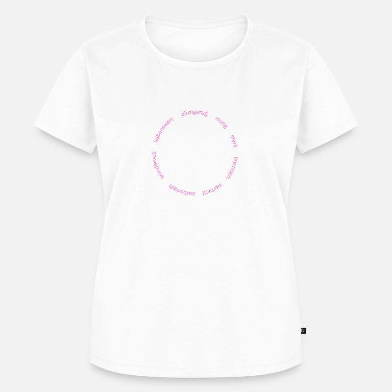 Ich bin einzigartig, liebenswert, mutig, stark... - Frauen Premium Bio T-Shirt - Weiß