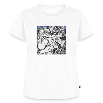 Bâtisseur sur les galets - T-shirt Premium bio Femme - blanc - Devant - AI Model Female 172 dark (172cm)