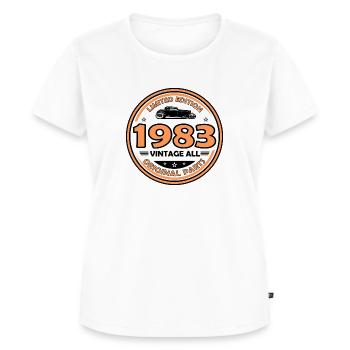 Jahrgang 1983 - Frauen Premium Bio T-Shirt - Weiß - Vorne - AI Model Female 172 dark (172cm)
