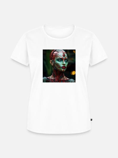 Weiblicher Cyborg - Frauen Premium Bio T-Shirt - Weiß
