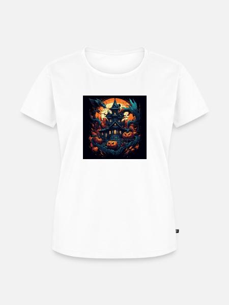 Halloween-Design - Frauen Premium Bio T-Shirt - Weiß