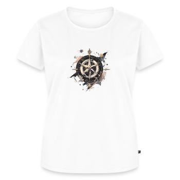 Compass - Women's Premium Organic T-shirt - white - Front - AI Model Female 172 dark (172cm)