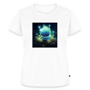 Lumalee - Cute little bioluminescent character - Women's Premium Organic T-shirt - white - Front - AI Model Female 172 dark (172cm)
