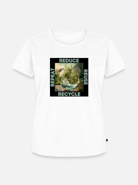 Reduce, Reuse, Recycle, Repeat! - Frauen Premium Bio T-Shirt - Weiß