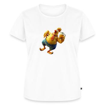 Chicken & Beer - Frauen Premium Bio T-Shirt - Weiß - Vorne - AI Model Female 172 dark (172cm)