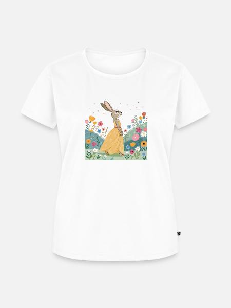 Cute rabbit - Frauen Premium Bio T-Shirt - Weiß