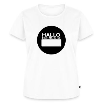 Mein Name ist Namensschild - Frauen Premium Bio T-Shirt - Weiß - Vorne - AI Model Female 172 dark (172cm)