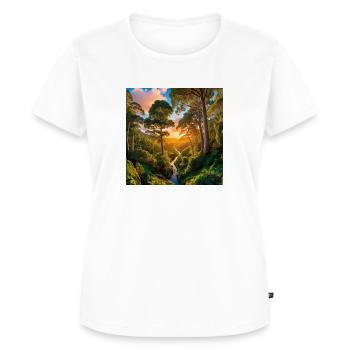 save the woods 2 - Frauen Premium Bio T-Shirt - Weiß - Vorne - AI Model Female 172 dark (172cm)