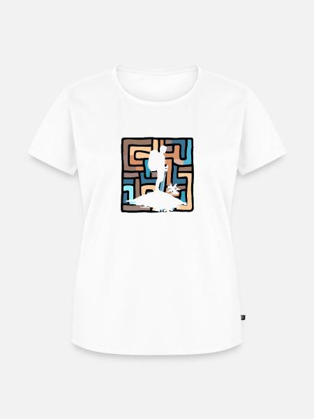 Wanderer Trekker - Frauen Premium Bio T-Shirt - Weiß