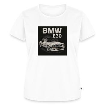 E30 Oldtimer Beemer - Frauen Premium Bio T-Shirt - Weiß - Vorne - AI Model Female 172 dark (172cm)