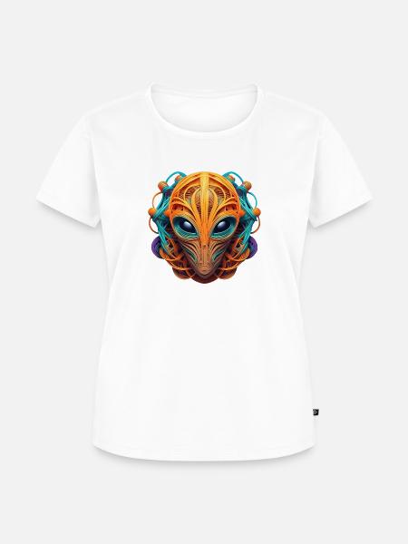 Alien Head Außerirdischer - Frauen Premium Bio T-Shirt - Weiß