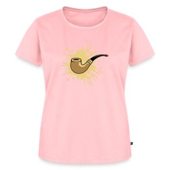 Klecks Tobacco Pipe Smoker - Women's Premium Organic T-shirt - rose - Front - AI Model Female 172 dark (172cm)