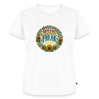 Jesus-Freak - Frauen Premium Bio T-Shirt - Weiß - Vorne - AI Model Female 172 dark (172cm)