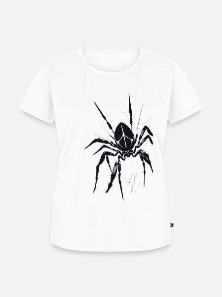 spinne,schwarz,tarantel,illustration - Frauen Premium Bio T-Shirt - Weiß