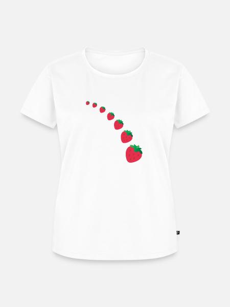 Strawberry Rainbow - Frauen Premium Bio T-Shirt - Weiß