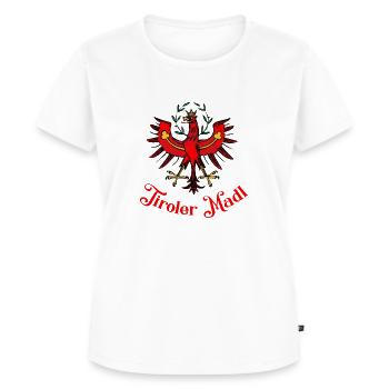 Tiroler Madl - Frauen Premium Bio T-Shirt - Weiß - Vorne - AI Model Female 172 dark (172cm)