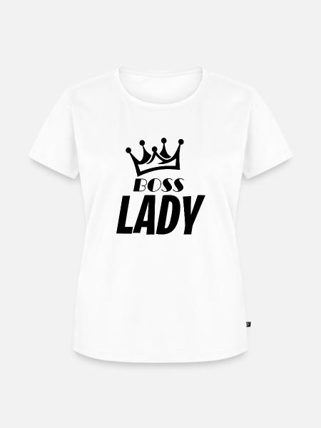 Boss Lady. - Frauen Premium Bio T-Shirt - Weiß