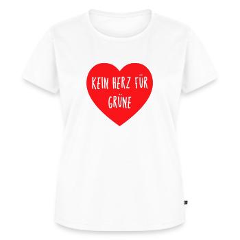 no heart for green - Women's Premium Organic T-shirt - white - Front - AI Model Female 172 dark (172cm)