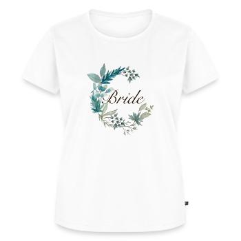 Bride / Braut JGA Junggesellinnenabschied Hochzeit - Frauen Premium Bio T-Shirt - Weiß - Vorne - AI Model Female 172 dark (172cm)