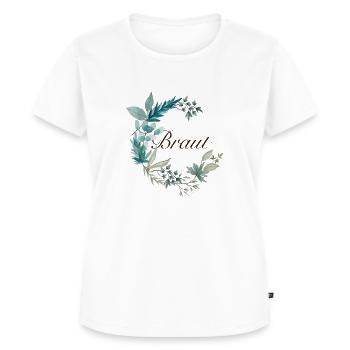 Braut - Hochzeit, JGA Jungesellinnenabschied - Frauen Premium Bio T-Shirt - Weiß - Vorne - AI Model Female 172 dark (172cm)