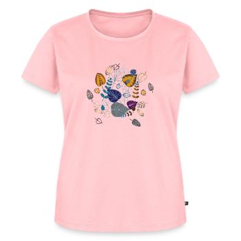 Feuilles en bleu - T-shirt Premium bio Femme - rose - Devant - AI Model Female 172 dark (172cm)