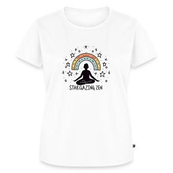 Stargazing Zen - Women's Premium Organic T-shirt - white - Front - AI Model Female 172 dark (172cm)