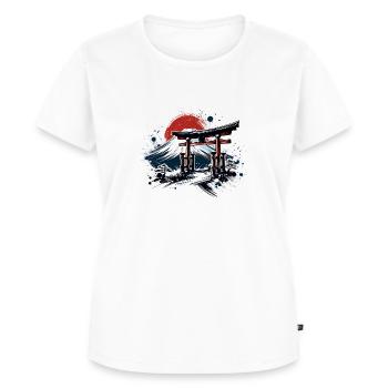 Japan Torii Fuji Fujiyama Asien Asia - Women's Premium Organic T-shirt - white - Front - AI Model Female 172 dark (172cm)