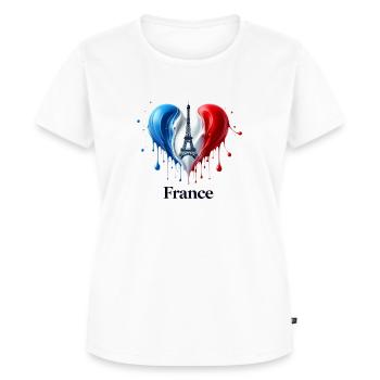 Purement français - T-shirt Premium bio Femme - blanc - Devant - AI Model Female 172 dark (172cm)