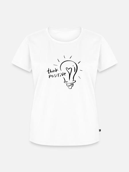 think positive - Frauen Premium Bio T-Shirt - Weiß