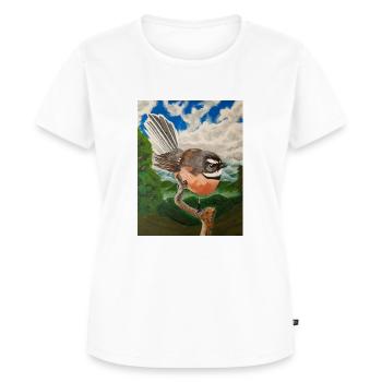 Vogel N.F. - Frauen Premium Bio T-Shirt - Weiß - Vorne - AI Model Female 172 dark (172cm)