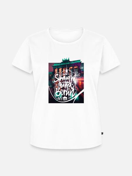 Straight Outta Berlin - Frauen Premium Bio T-Shirt - Weiß