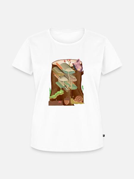 Lebendiger Baumstumpf - Frauen Premium Bio T-Shirt - Weiß