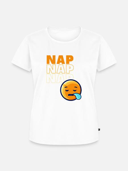 Nickerchen mit schlafendem Emoticon - Frauen Premium Bio T-Shirt - Weiß