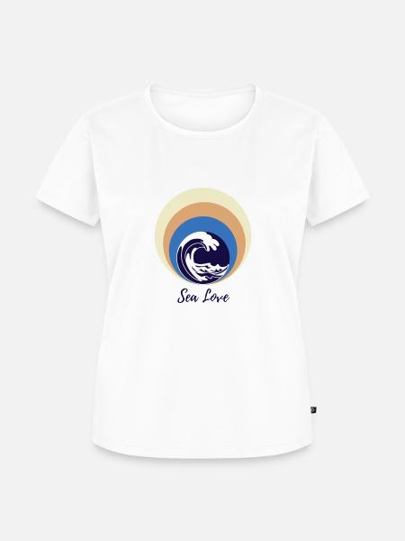 Sea Love - Frauen Premium Bio T-Shirt - Weiß